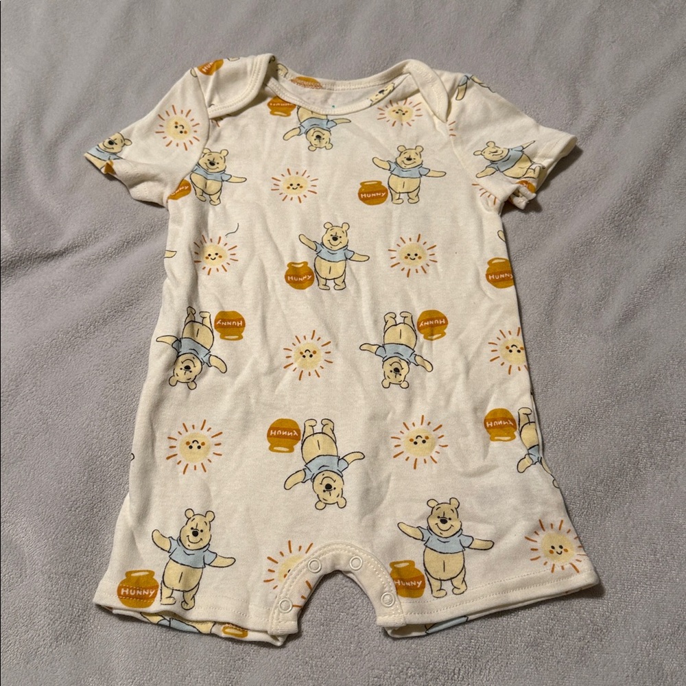 Disney Baby Cream Romper with Pooh and Friends